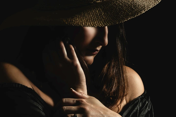 Portrait en clair obscur