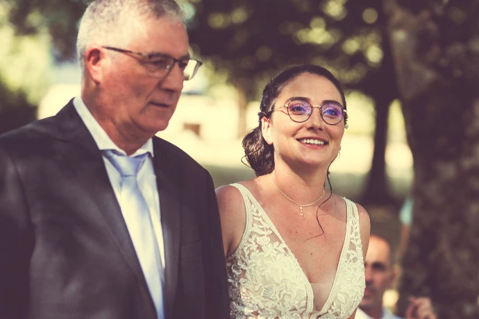 Photo de couple mariage par zoom cadre