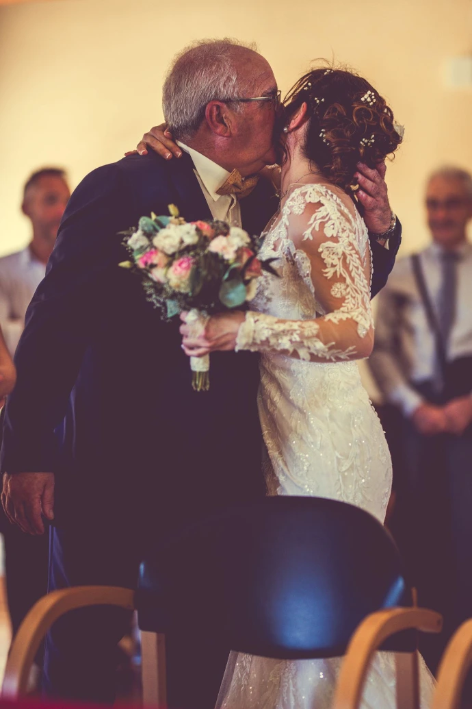 Photo de couple mariage par zoom cadre