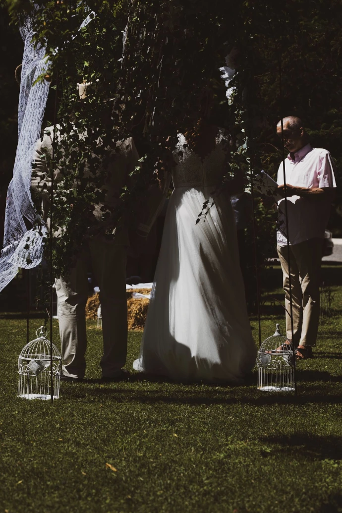 Photo de couple mariage par zoom cadre