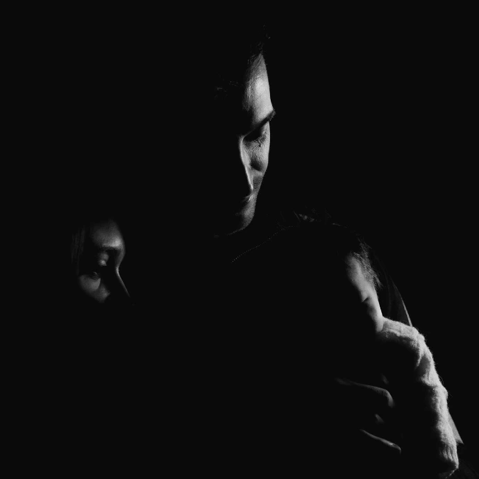 Portrait en famille clair obscur